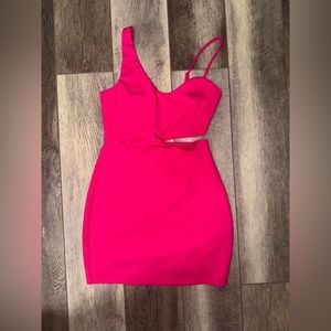 NWOT-LAMBERT MINI DRESS IN HOT PINK (h:ours)